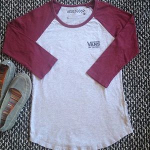 Vans grey and maroon shirt